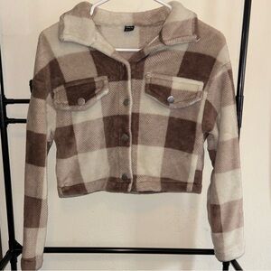 Woman’s/Teen girl  Fleece Jacket - Brown and Cream